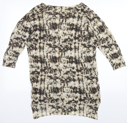 M&S Womens Yellow Fair Isle  Shirt Dress  Size 10