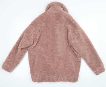 Womens UK Size 6 New Look Pink Overcoat