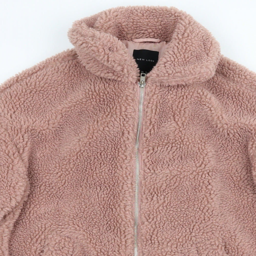 Womens UK Size 6 New Look Pink Overcoat