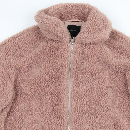 Womens UK Size 6 New Look Pink Overcoat