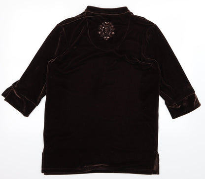 Style By Ewm Womens Brown   Pullover Jumper Size S