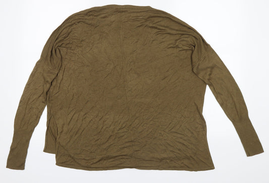 Womens UK Size S H&M Brown Basic T-Shirt