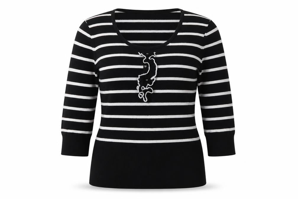 Womens UK Size 14 Petite Black Basic T-Shirt