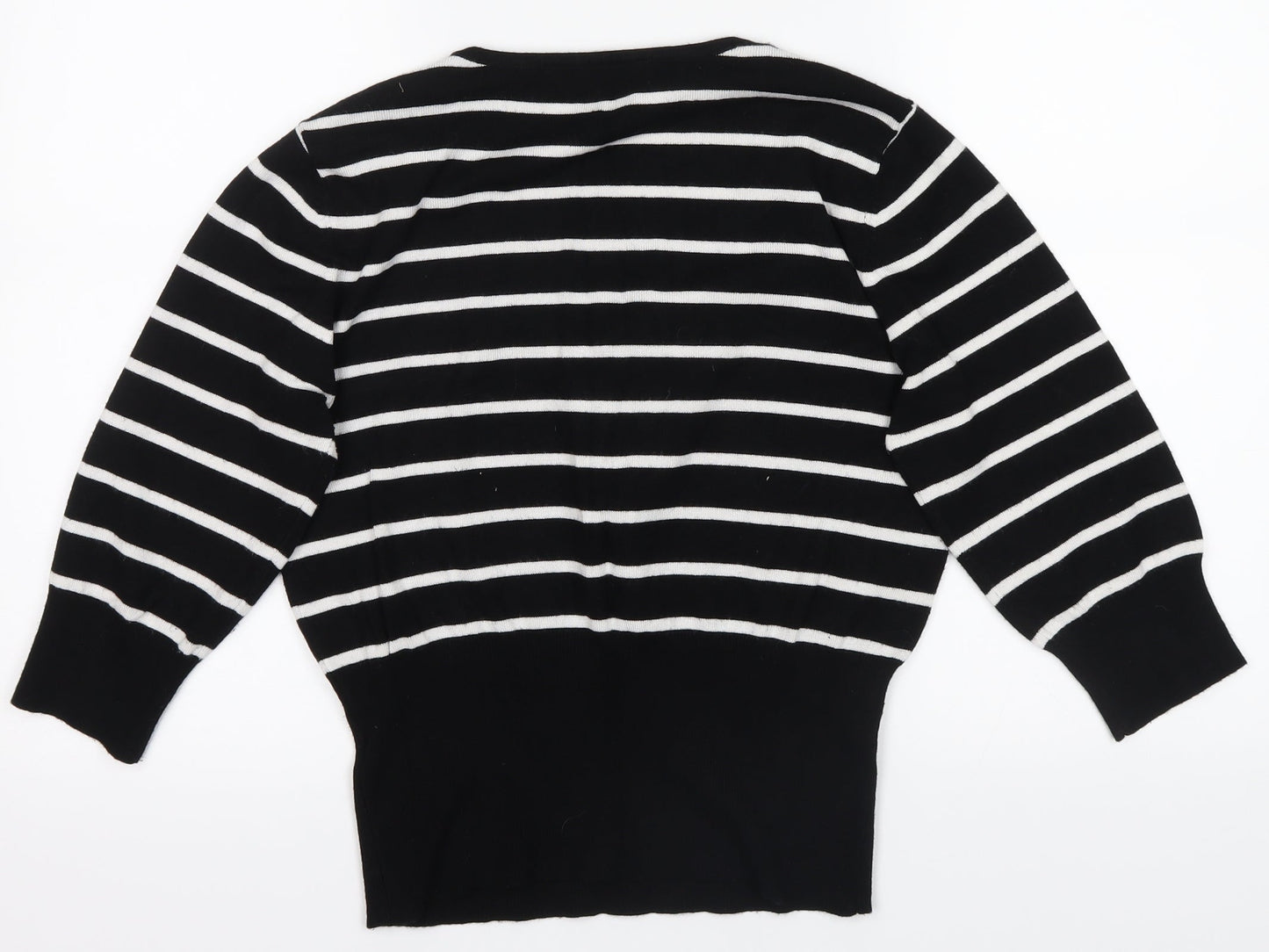 Womens UK Size 14 Petite Black Basic T-Shirt