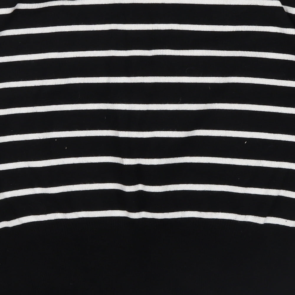 Womens UK Size 14 Petite Black Basic T-Shirt