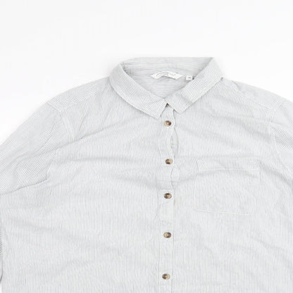 Womens UK Size 16 New Look Blue Basic Button-Up