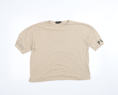 PRETTYLITTLETHING Womens Brown   Basic T-Shirt Size 12