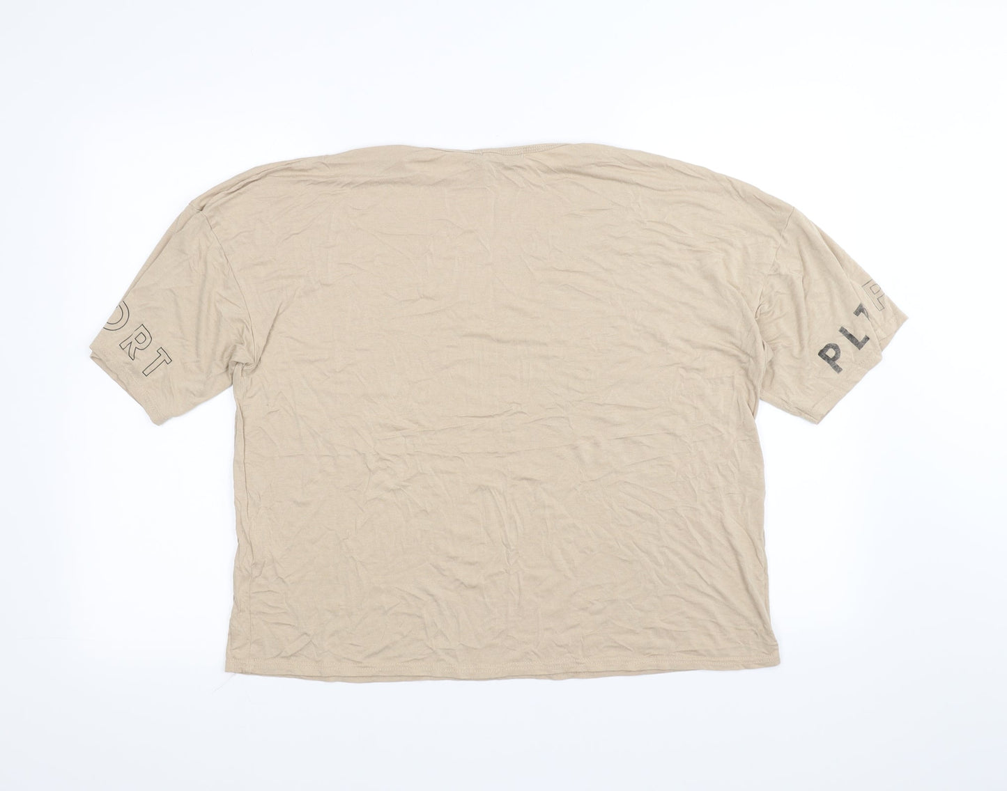 PRETTYLITTLETHING Womens Brown   Basic T-Shirt Size 12