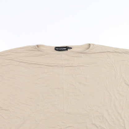 PRETTYLITTLETHING Womens Brown   Basic T-Shirt Size 12