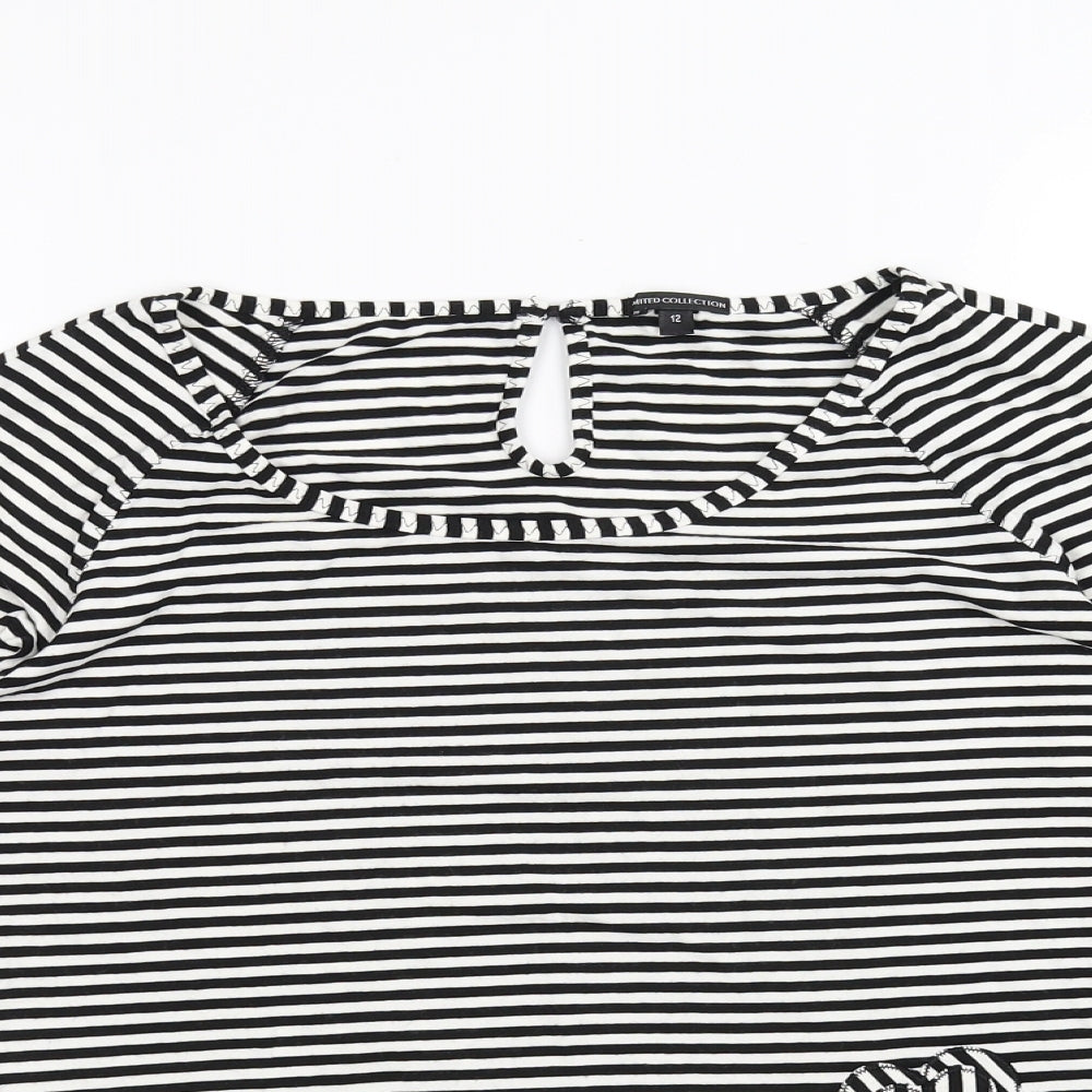 Womens UK Size 12 Marks and Spencer White Basic T-Shirt