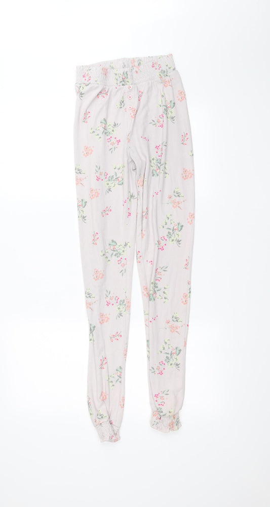 George Womens Pink Floral  Trousers  Size 6 L28 in