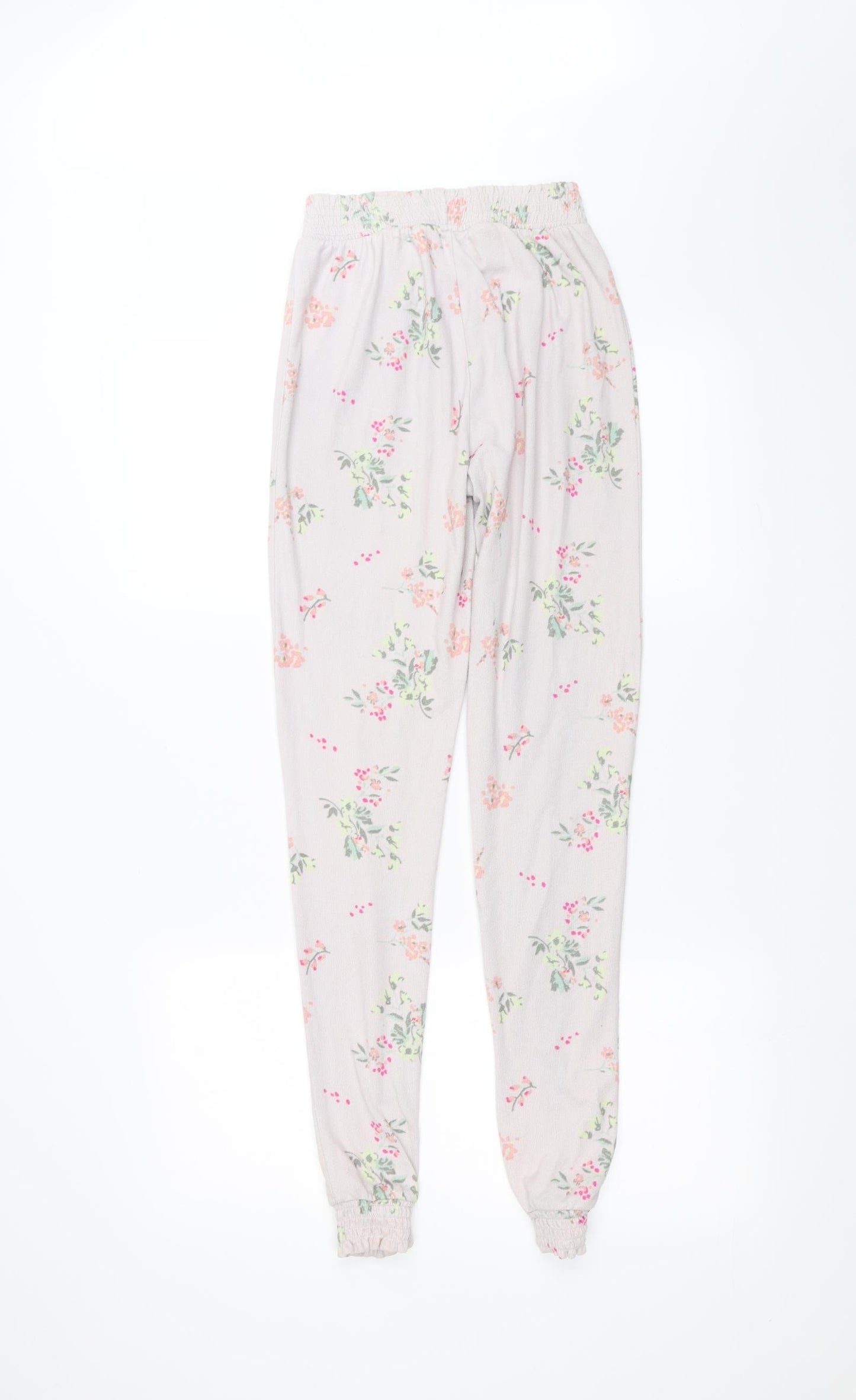 George Womens Pink Floral  Trousers  Size 6 L28 in