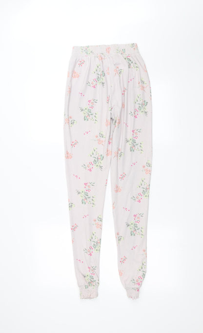 George Womens Pink Floral  Trousers  Size 6 L28 in