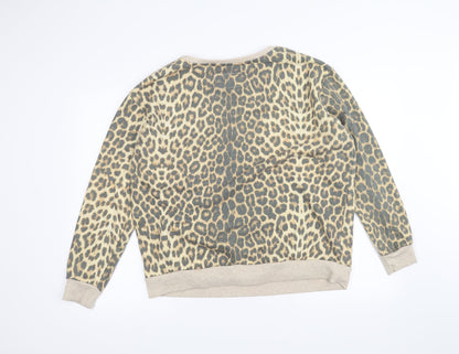 Atmosphere Womens Brown Animal Print  Pullover Jumper Size 18