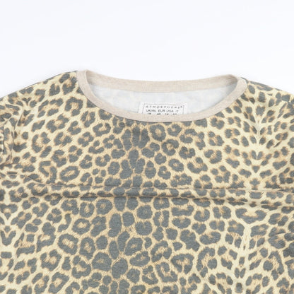 Atmosphere Womens Brown Animal Print  Pullover Jumper Size 18