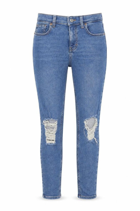 Womens UK Size 26 in Topshop Regular Fit Skinny Blue Jeans