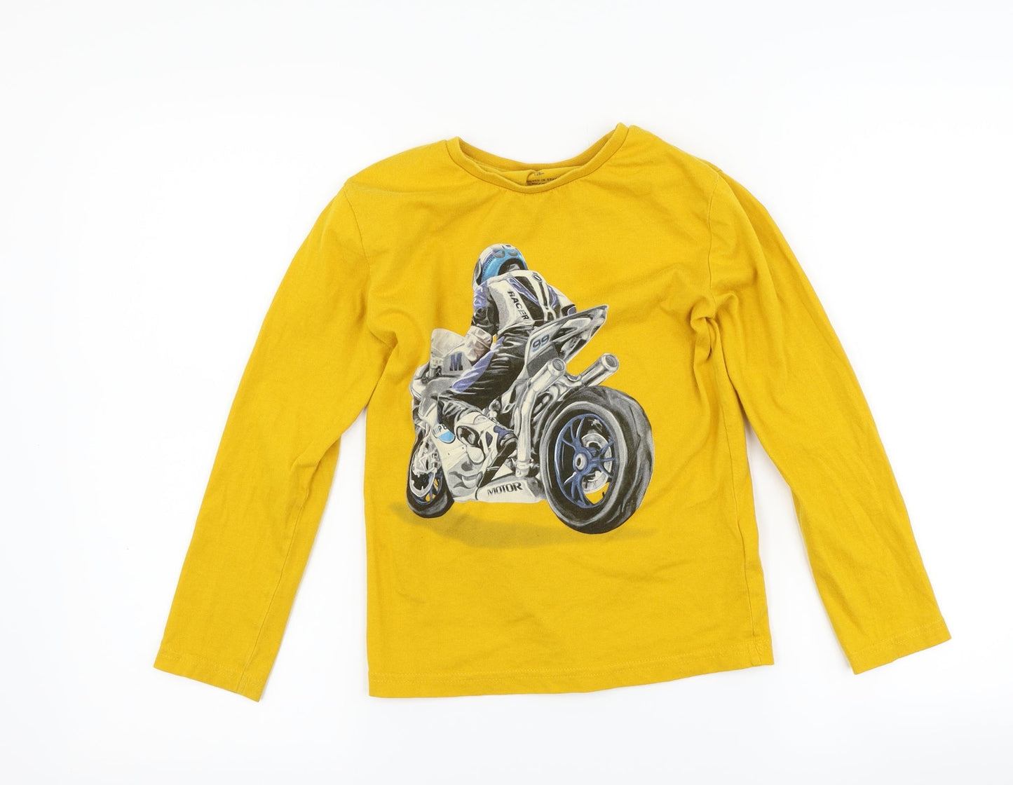Mayoral Boys Orange   Basic T-Shirt Size 8 Years  - motorbike