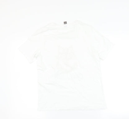 Womens UK Size 12 Preworn White Basic T-Shirt