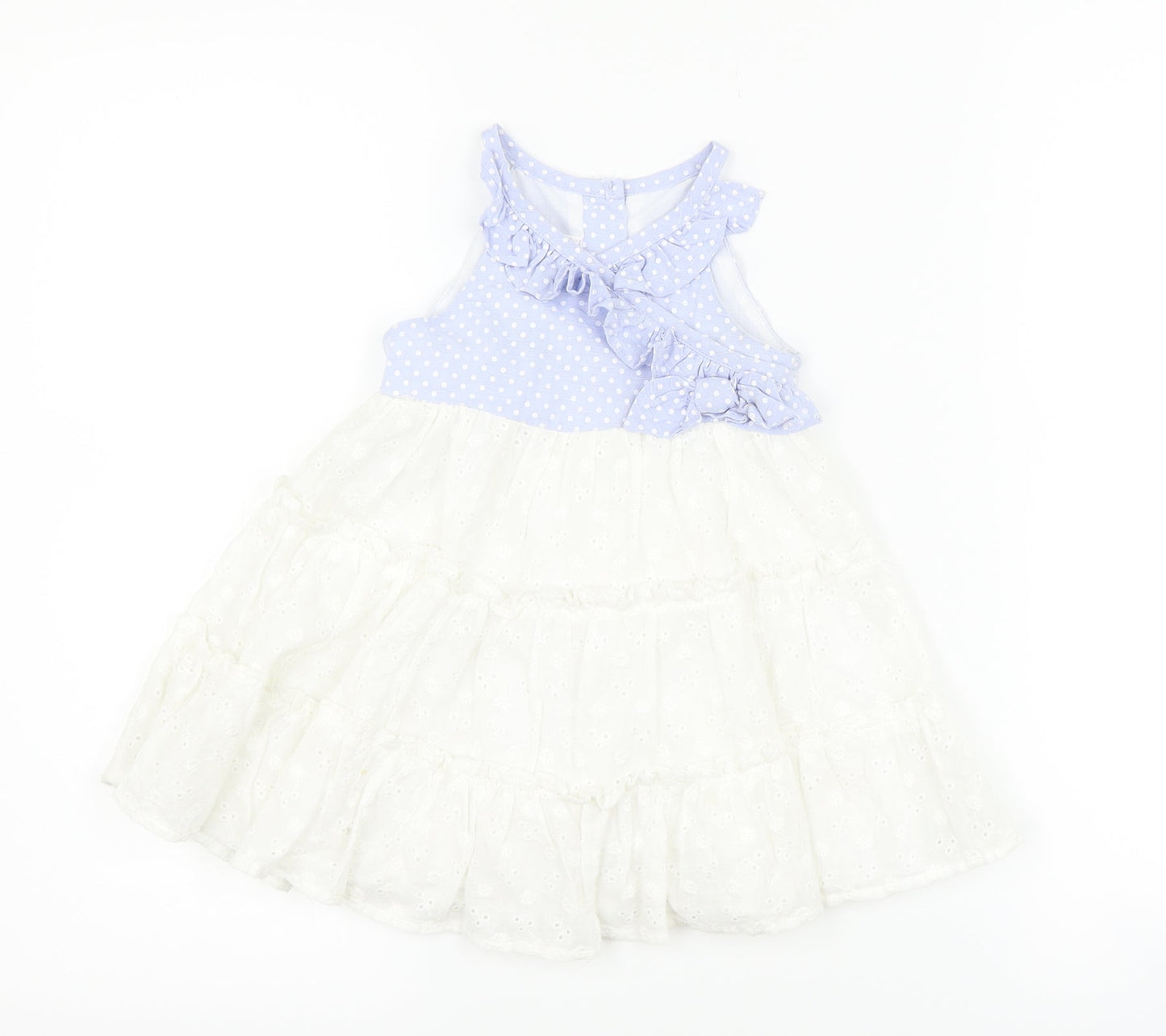 iris & ivy Girls White Polka Dot  A-Line  Size 18 Months  - flowers