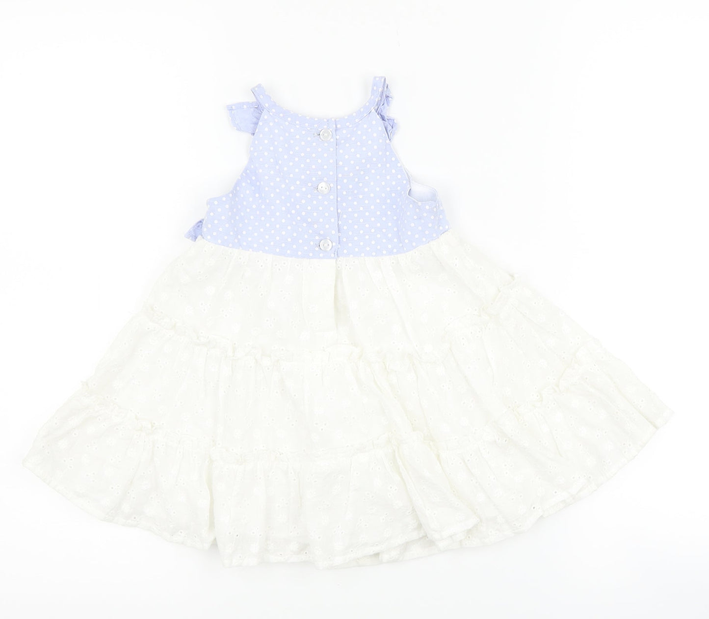 iris & ivy Girls White Polka Dot  A-Line  Size 18 Months  - flowers