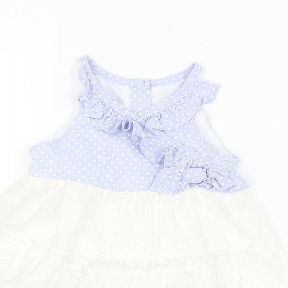 iris & ivy Girls White Polka Dot  A-Line  Size 18 Months  - flowers