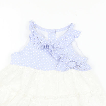 iris & ivy Girls White Polka Dot  A-Line  Size 18 Months  - flowers