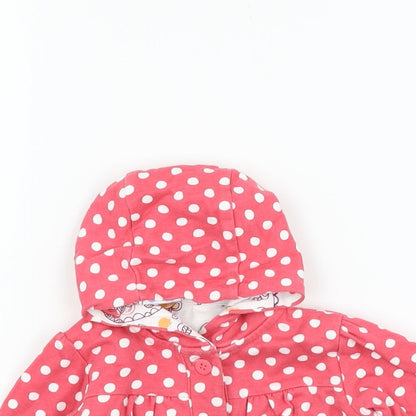 Marks and Spencer Girls Pink Polka Dot  Jacket  Size 3-6 Months