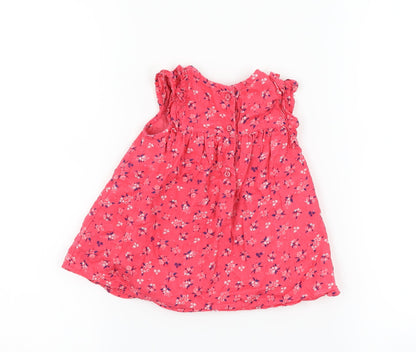 George Girls Pink Floral  Basic Tank Size 3-6 Months