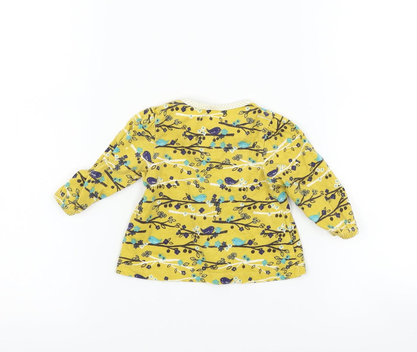 Boots Mini Club Girls Yellow Floral  Basic T-Shirt Size 0-3 Months
