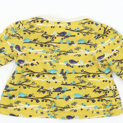 Boots Mini Club Girls Yellow Floral  Basic T-Shirt Size 0-3 Months