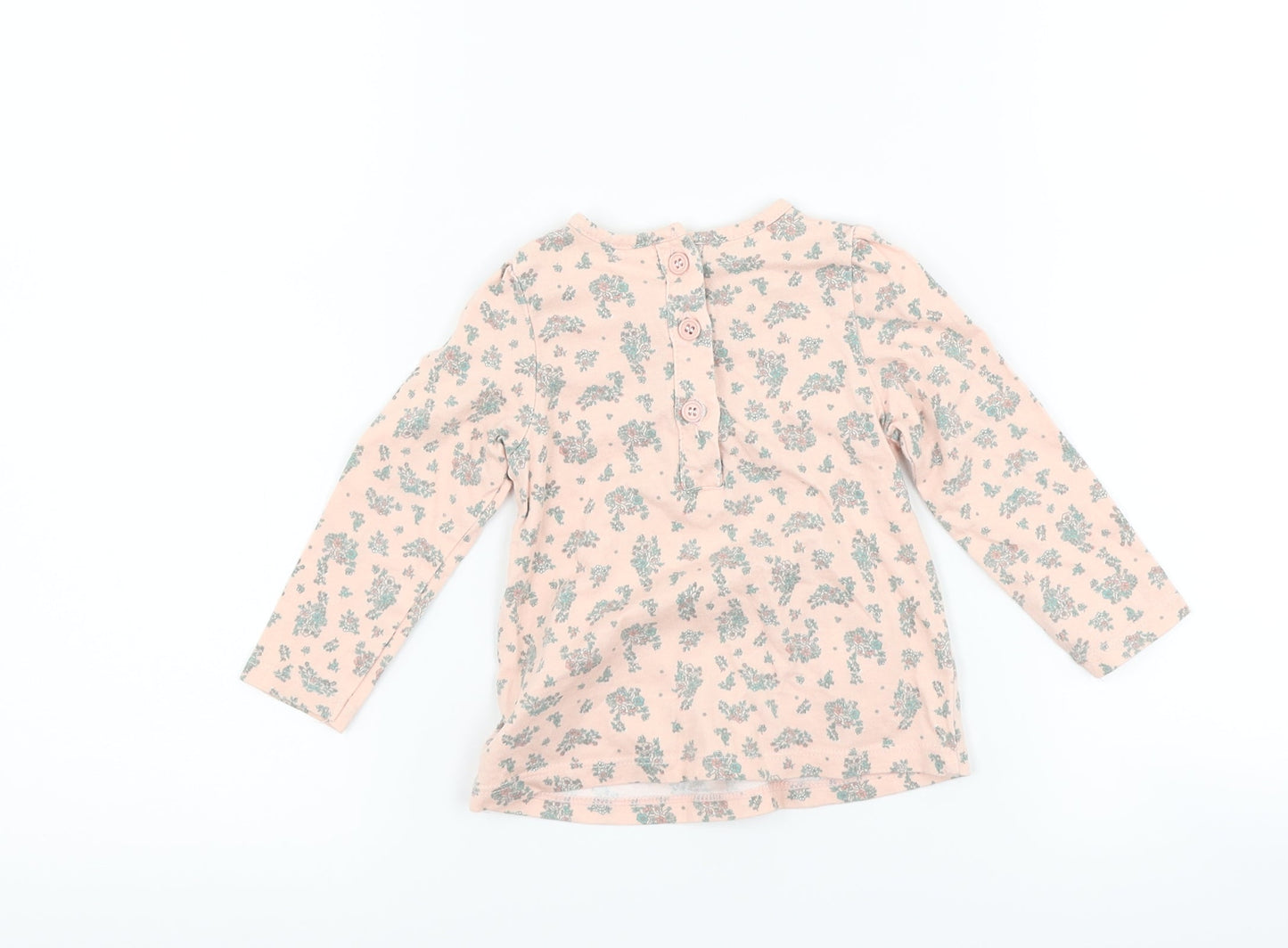 TU Girls Pink Floral  Basic T-Shirt Size 3-6 Months