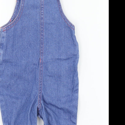 George Girls Blue  Denim Dungaree One-Piece Size 0-3 Months