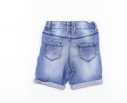 Denim co Girls Blue  Denim Cropped Jeans Size 18-24 Months  - shorts