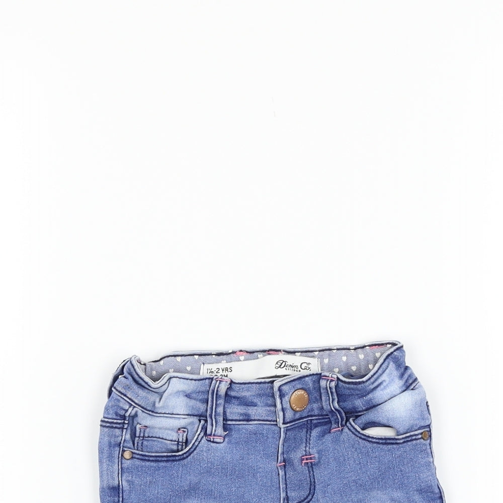 Denim co Girls Blue  Denim Cropped Jeans Size 18-24 Months  - shorts