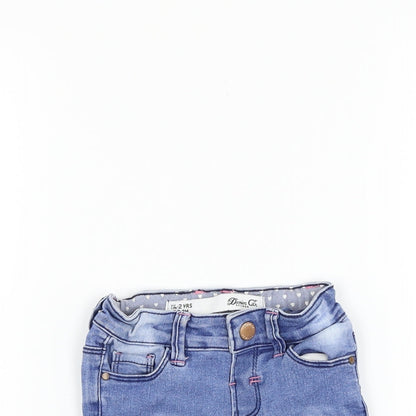 Denim co Girls Blue  Denim Cropped Jeans Size 18-24 Months  - shorts