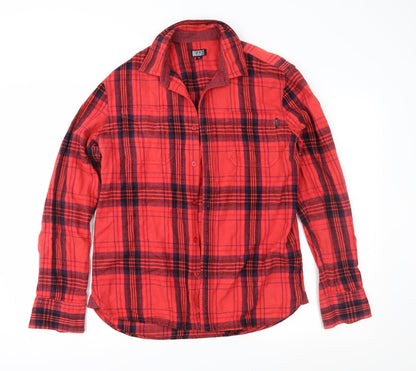 Insight Mens Red Check   Button-Up Size S