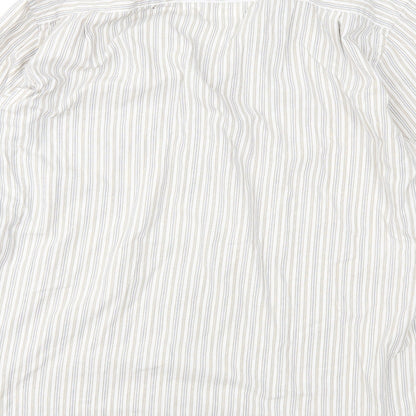 Taylor & Wright Mens Brown Striped   Button-Up Size 16.5