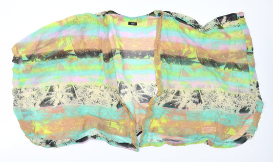 F&F Womens Multicoloured Geometric Chiffon Basic Blouse Size L  - Beach