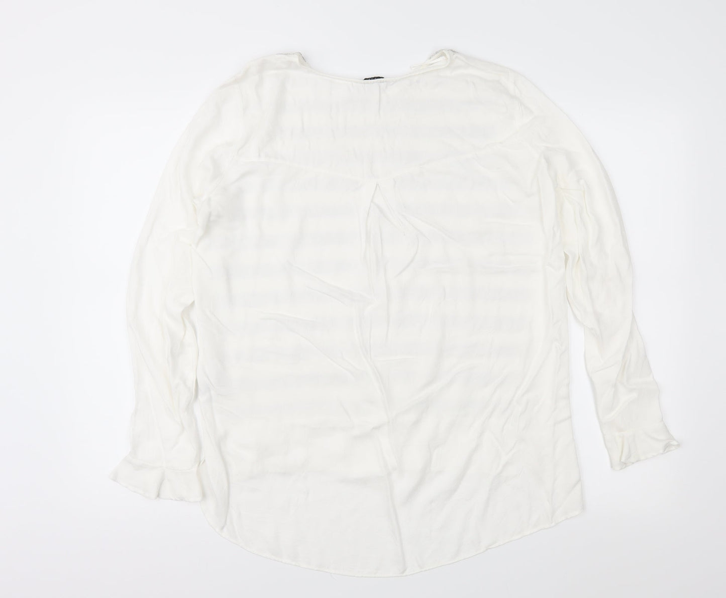 Womens UK Size 12 Marks and Spencer Ivory Basic Blouse