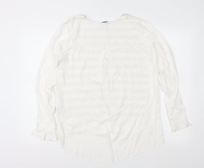 Womens UK Size 12 Marks and Spencer Ivory Basic Blouse