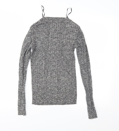 New Look Womens Grey  Knit Pullover Jumper Size 10