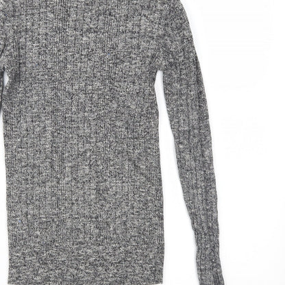 New Look Womens Grey  Knit Pullover Jumper Size 10