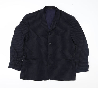 Mens UK Size 40 Woods & Gray Regular Blue Suit Jacket