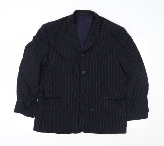 Mens UK Size 40 Woods & Gray Regular Blue Suit Jacket
