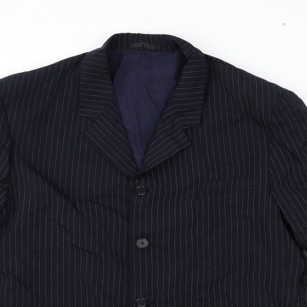 Mens UK Size 40 Woods & Gray Regular Blue Suit Jacket