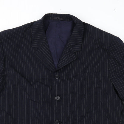 Mens UK Size 40 Woods & Gray Regular Blue Suit Jacket