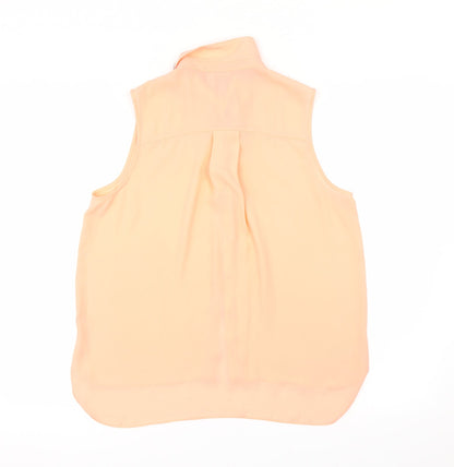Womens UK Size 12 River Island Orange Basic Button-Up
