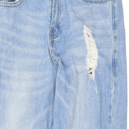YENA Womens Blue  Denim Cropped Jeans Size M L25 in