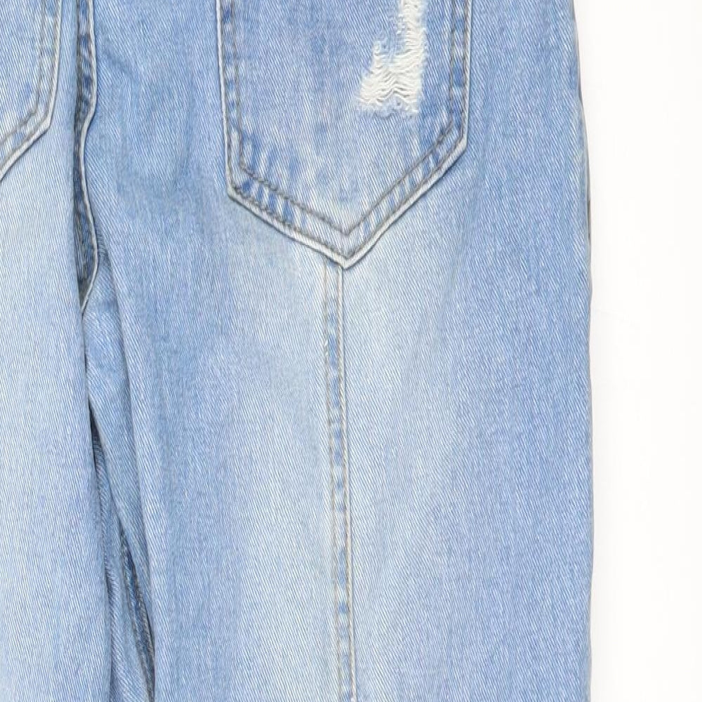 YENA Womens Blue  Denim Cropped Jeans Size M L25 in