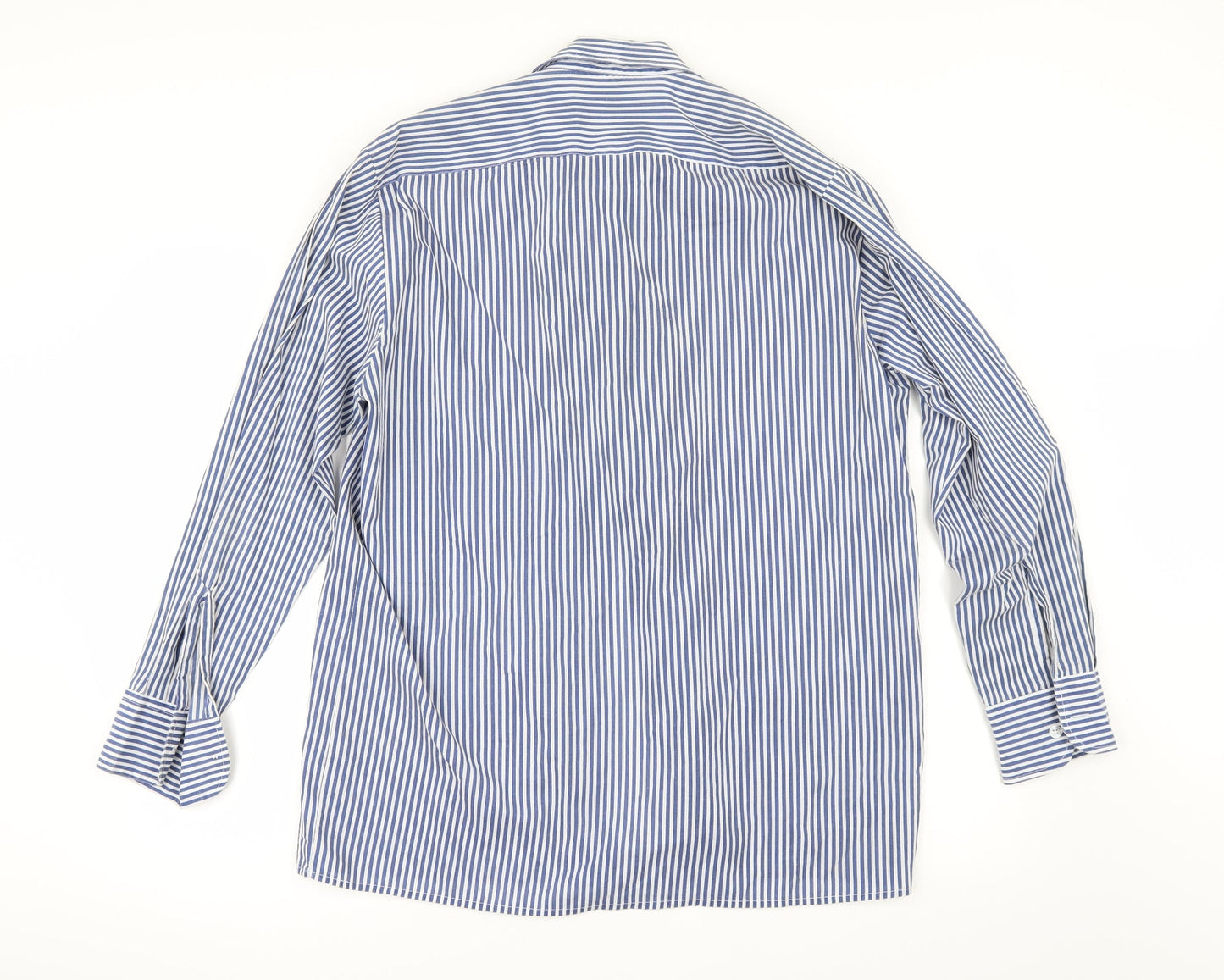OLD ALEXANDER Mens Black Striped   Button-Up Size 15.5